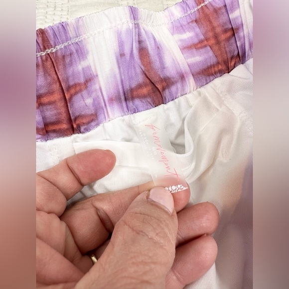 Free People FP Movement Printed Varsity Blues Short in Sand Storm Combo Size M - Picture 8 of 12